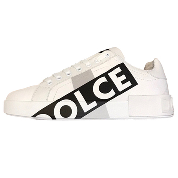 Белые кроссовки из кожи Dolce & Gabbana 26868