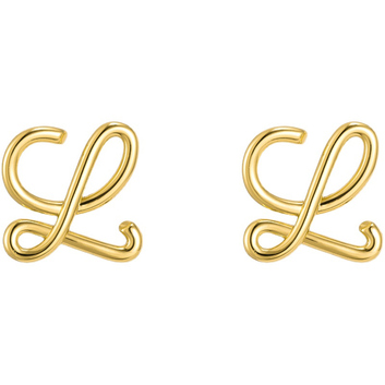Серьги-вензель логотип бренда Loewe 26890
