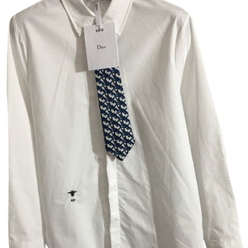 Хлопковая рубашка с галстуком Dior 27000