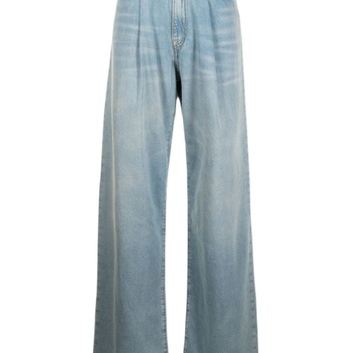 Широкие голубые джинсы палаццо женские 27026