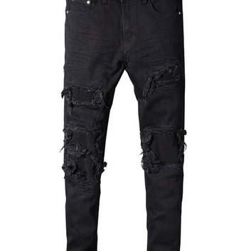 Черные джинсы с заплатами Amiri 27075