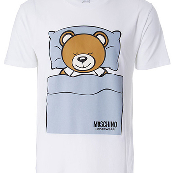 Хлопковая футболка “Спящий медвежонок” Moschino 6243