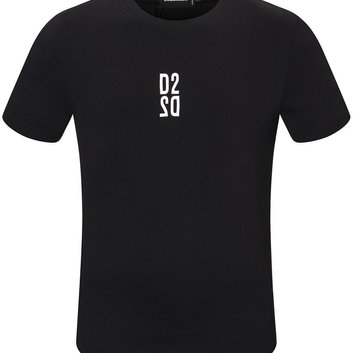 Стильная черная натуральная футболка Dsquared2 26746-2