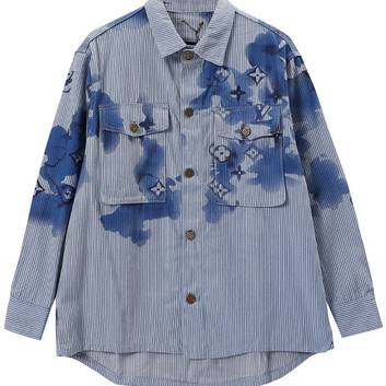 Рубашка полосатая с принтом Louis Vuitton 27223