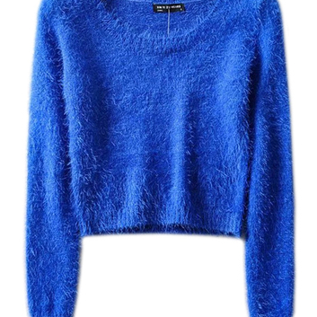 Укороченный женский свитер-травка 27261