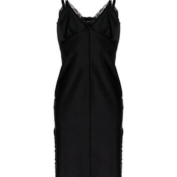 Черное открытое платье с кружевом Alexander Wang 27361