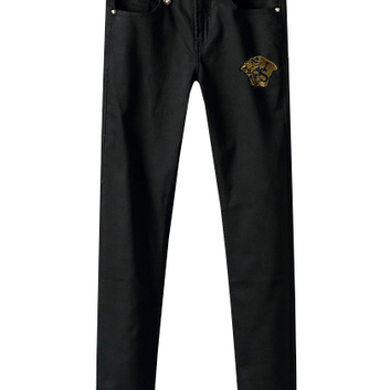 Черные джинсы с золотым декором Versace 27325