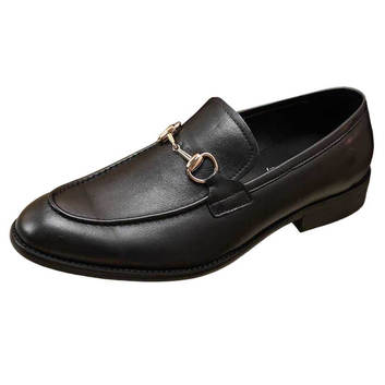 Черные кожаные мужские туфли 27409