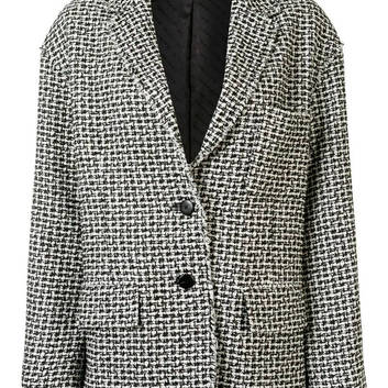 Черно-белый твидовый пиджак Alexander Wang 27573