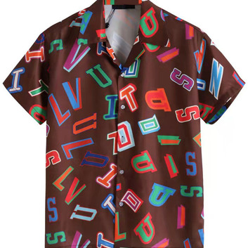 Рубашка с буквенным принтом Louis Vuitton 27605