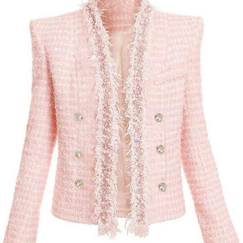Розовый женский пиджак Balmain 27757
