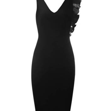 Эффектное черное платье Herve Leger 27827