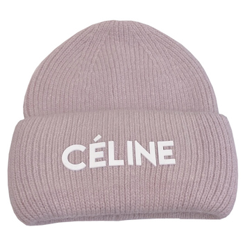 Теплая женская шапка с надписью Celine 27867