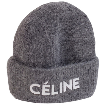 Темно-серая теплая шапка Celine 27870