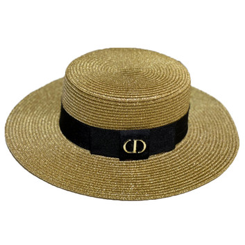 Золотая соломенная шляпка Dior 27873
