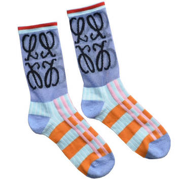 Носки яркие хлопковые с логотипом Loewe 27095-1