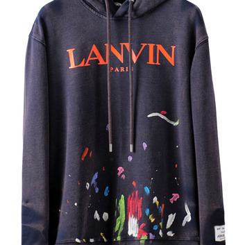 Состаренная толстовка с декором краской LANVIN 28029