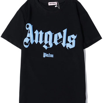 Универсальная черная свободная футболка Palm Angels 15892-1