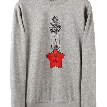 Свитшот хлопковый повседневный с рисунком 28032