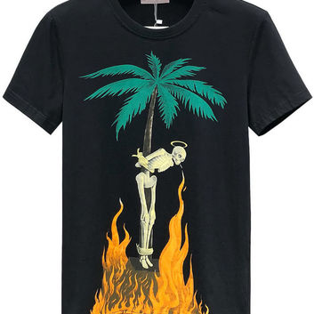 Черная футболка с оригинальным принтом Palm Angels 20144-1