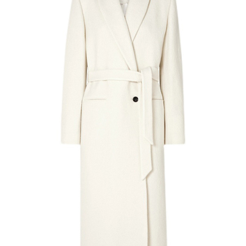 Невероятное пальто-халат из белой шерсти 28282