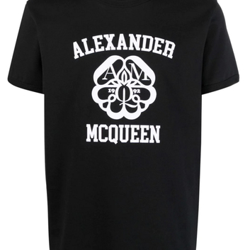 Черная футболка с рисунком Alexander McQueen 28333