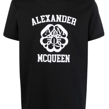 Черная футболка с рисунком Alexander McQueen 28333