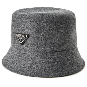 Серая панама унисекс из шерсти Prada 25323-1