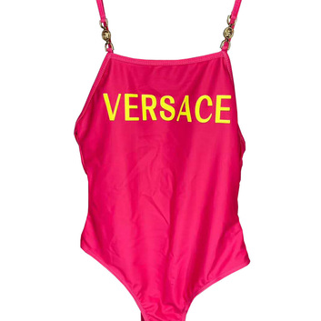 Ярко-розовый сдельный купальник Versace 28354