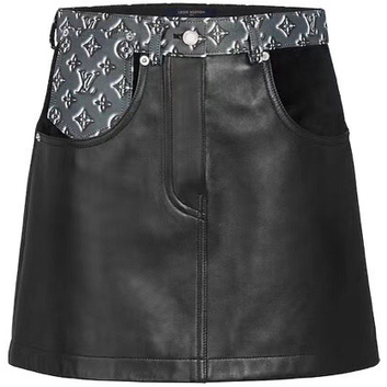 Кожаная мини юбка с декором Louis Vuitton 28362
