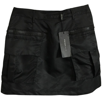 Черная мини-юбка с карманами Prada 28365