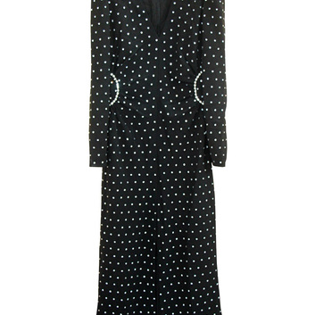 Приталенное женственное платье миди в горошек 28379