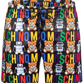 Пляжные шорты с ярким принтом MOSCHINO 28566