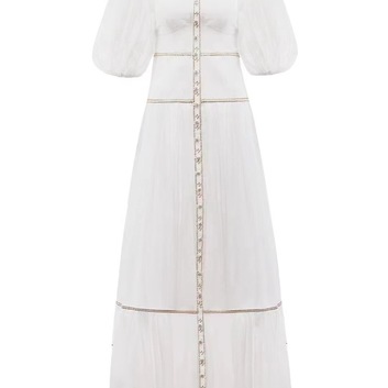 Белое платье макси Zimmermann 28792