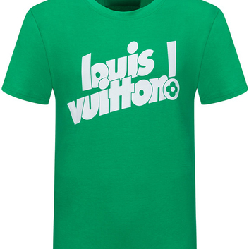 Зеленая футболка с надписью Louis Vuitton 28497