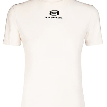 Натуральная футболка с лого Balenciaga 28659