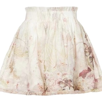 Льняная юбка с бахромой  Zimmermann 28808