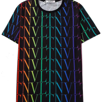 Мужская футболка с разноцветным принтом бренда 28686