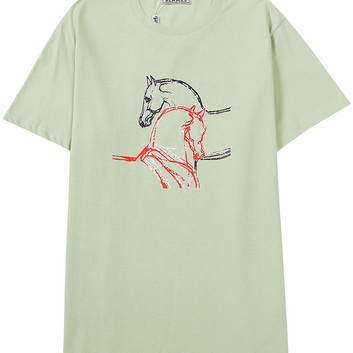 Футболка с рисунком “Лошади” Hermes 28690