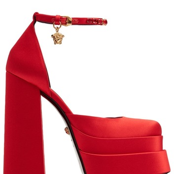 Красные туфли на высокой платформе Versace 27877-2