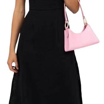 Черное платье с завязками на спине 28400