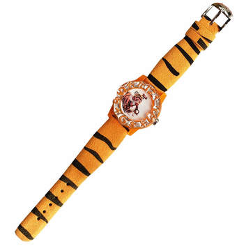 Оранжевые наручные часы для ребенка с тигром Trudi 28857