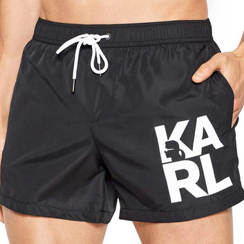 Мужские черные плавательные шорты Karl Lagerfeld 28952