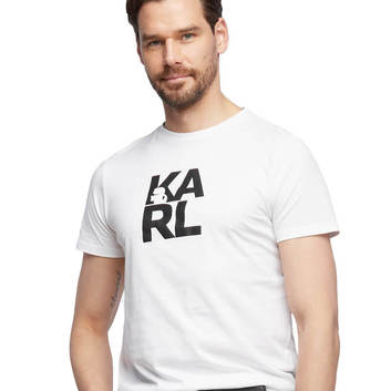 Мужская футболка белого цвета Karl Lagerfeld 28958