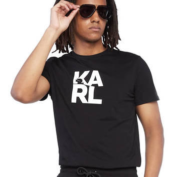 Черная футболка с принтом Karl Lagerfeld 28959