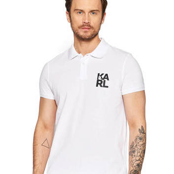Мужская-футболка поло с декором Karl Lagerfeld 28960