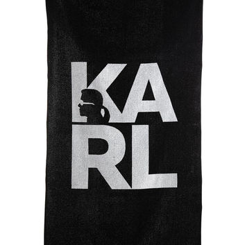 Черно-белое пляжное полотенце Karl Lagerfeld 28965