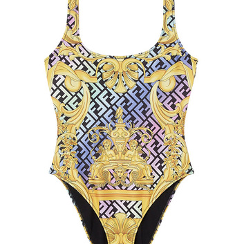 Купальник с желтым орнаментом Versace 28972