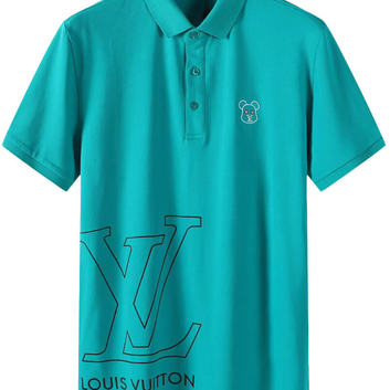 Стильная футболка-поло с принтом Louis Vuitton 29031