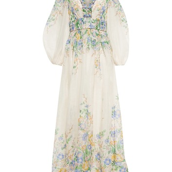 Длинное платье с цветочными принтами Zimmermann 29063